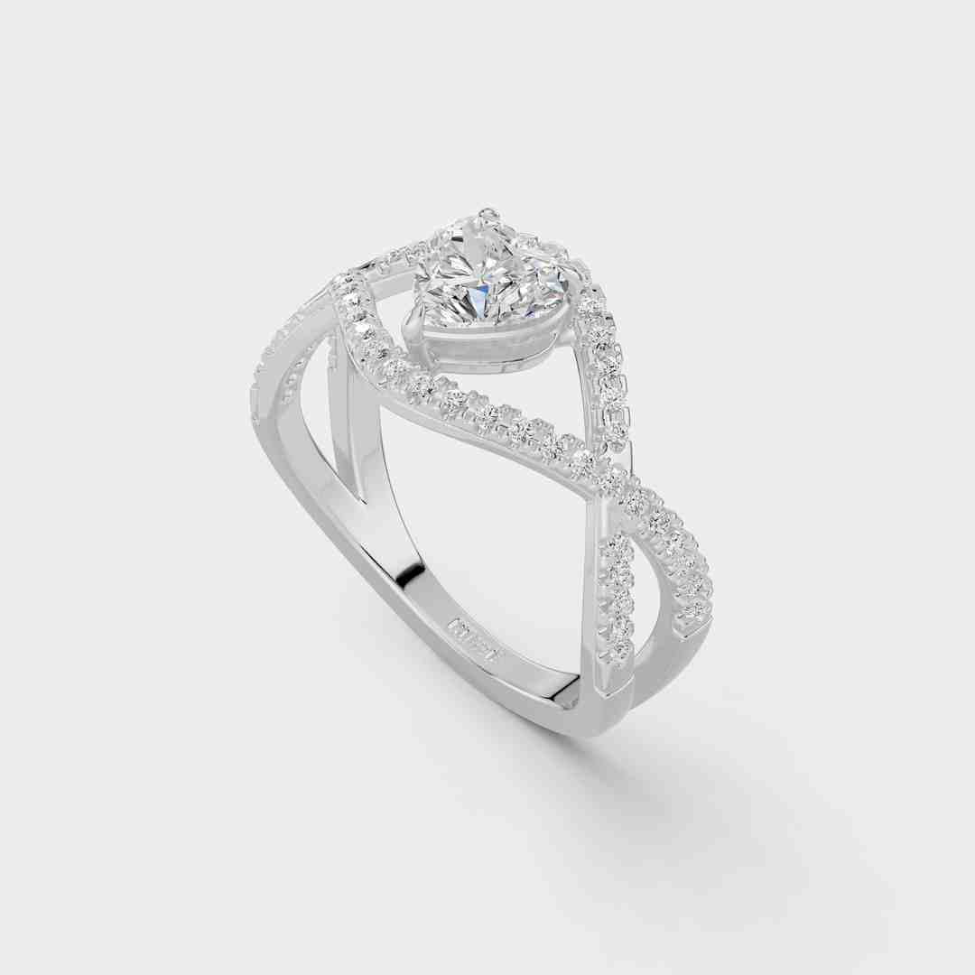 Twilight Cross Halo Diamond Ring